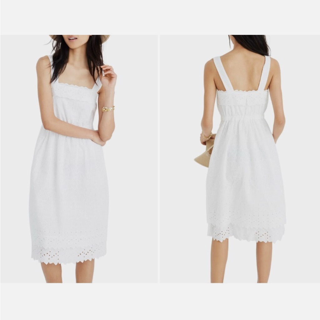 Nwt Madewell Eyelet Tiered Midi Spring / Summer Dress